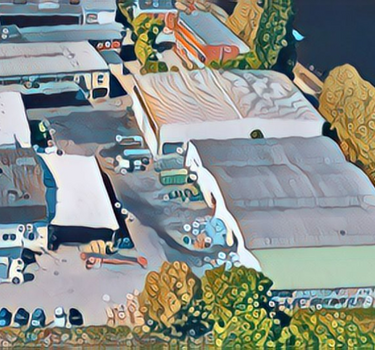 Draufsicht auf das Walter Lang GmbH Gelände an der Weser